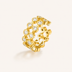 Piercing Folheado a Ouro 18k e Prata Mini Pontos de Luz