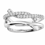 Piercing Folheado a Ouro 18k e Prata Fios Cravejados Cruzados