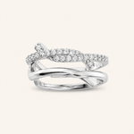 Piercing Folheado a Ouro 18k e Prata Fios Cravejados Cruzados