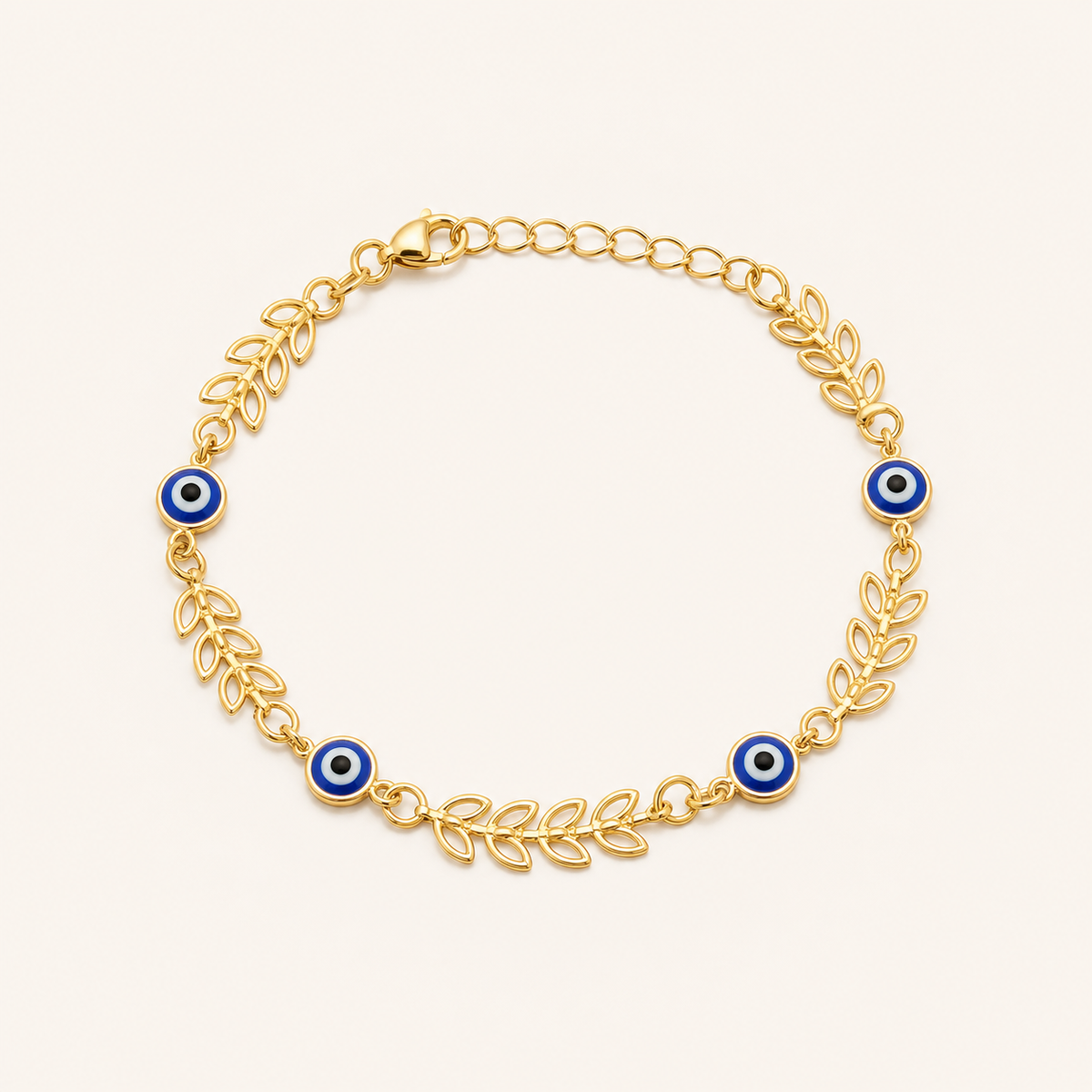 Pulseira Folheada a Ouro 18k Olho Grego