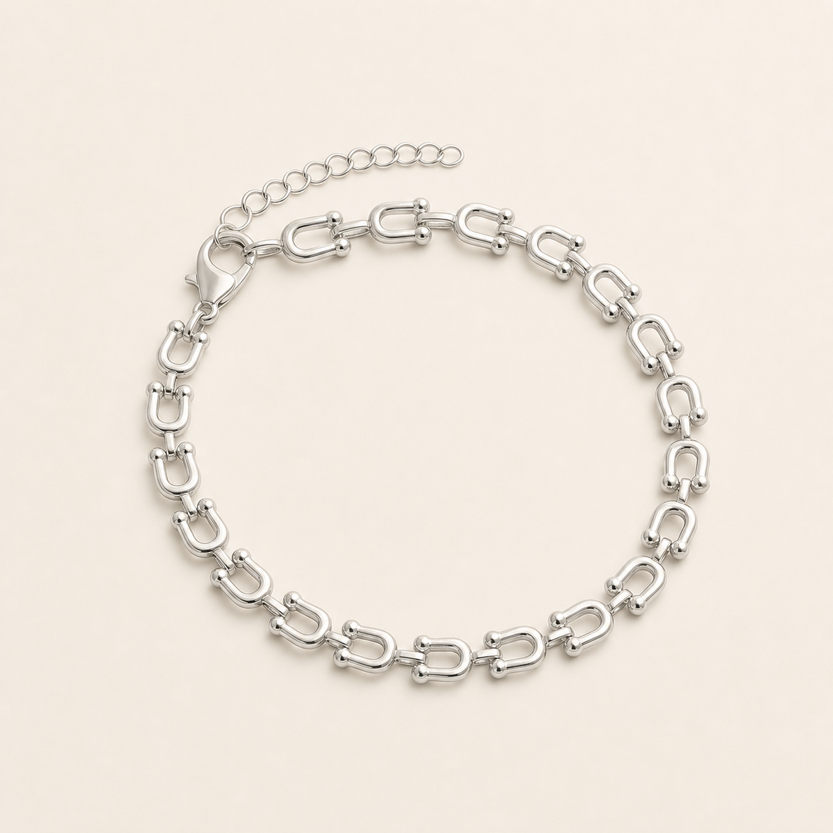 Pulseira Folheada a Prata 925 Elos Grandes Marcas