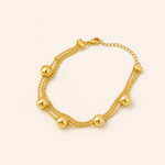 Pulseira Folheada a Ouro 18k Esferas