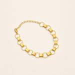 Pulseira Dupla Folheada a Ouro 18k Elos Redondos