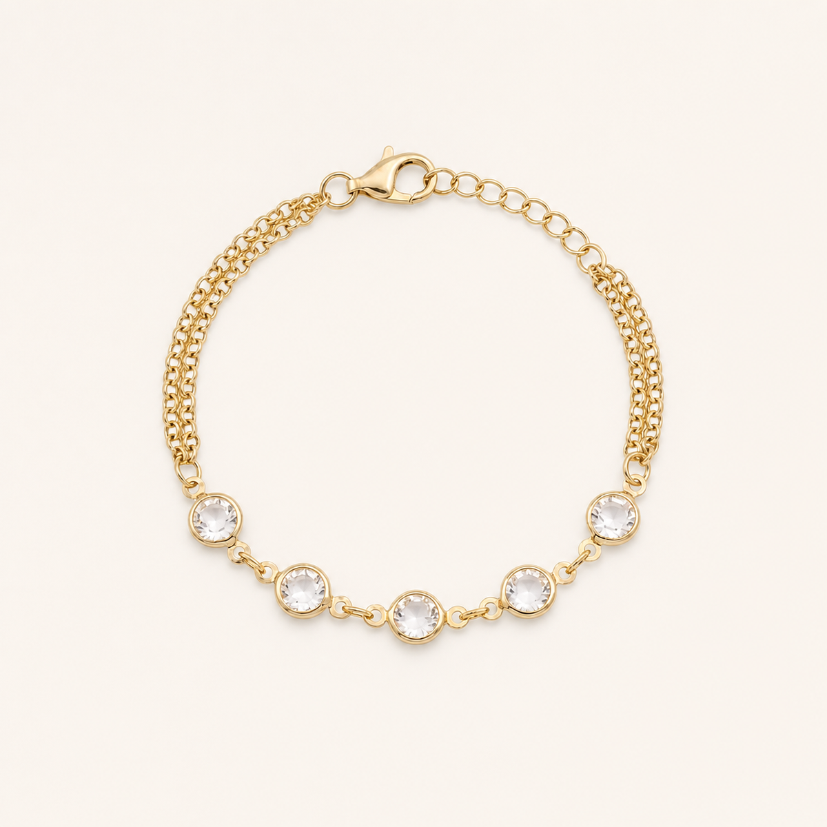 Pulseira Folheada a Ouro 18k Pontos de Luz