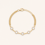 Pulseira Folheada a Ouro 18k Pontos de Luz