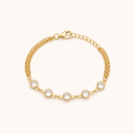 Pulseira Folheada a Ouro 18k Pontos de Luz