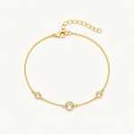 Pulseira Folheada a Ouro 18k Pontos de Luz Delicados