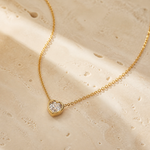 Colar Folheado Ouro 18k Coração Encapsulado