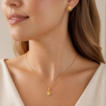 Conjunto Colar e Brinco Folheado a Prata 925 Flor com Esfera Central