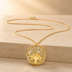 Colar Folheado a Ouro 18k Árvore da Vida com Cristais