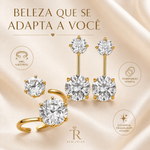 Combo Perfeito – Brincos + Anel Folheado a Ouro 18k Virginia