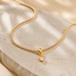 Colar Folheado Ouro 18k Cordão de Zircônia com Coração Cristal