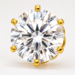Brinco Folheado a Ouro 18k Ponto de Luz 10mm