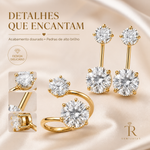 Combo Perfeito – Brincos + Anel Folheado a Ouro 18k Virginia