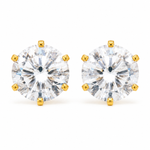 Brinco Folheado a Ouro 18k Ponto de Luz 10mm