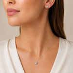 Conjunto Colar e Brinco Folheado a Prata 925 Ponto de Luz
